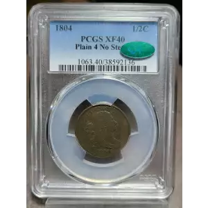 1804 1/2C Plain 4, No Stems, BN (2)