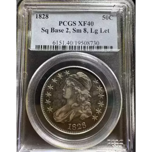 1828 50C Square 2, Small 8s, Lg. Letters