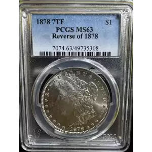 1878 7TF $1 Reverse of 1878