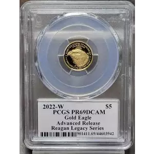 2022-W $5 Gold Eagle Advanced Release Michael Reagan, DCAM